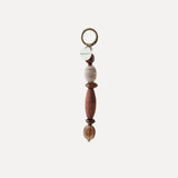 BEADED CHARM - Brown & Grey