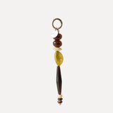 BEADED CHARM - Lime & Brown