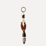 BEADED CHARM - Ecru & Brown and Grey