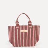 Micro Tote - MERLOT STRIPE