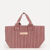 Mini Tote - MERLOT STRIPE