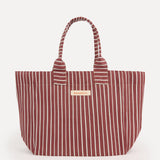 Tote - MERLOT STRIPE